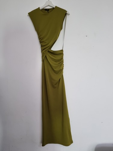 Zara olive green ruched - zara,