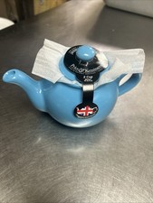 Bright blue teapot retro tea pot 2 cup sky blue ceramic high gloss teapot