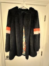 Shrimps Faux Fur Coat Size S Women's In Navy