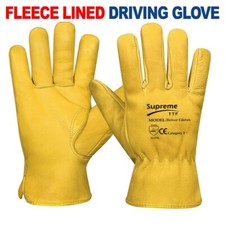 Yellow Leather Gardening Gloves Thorn Proof Garden Work Driver Safety Glove