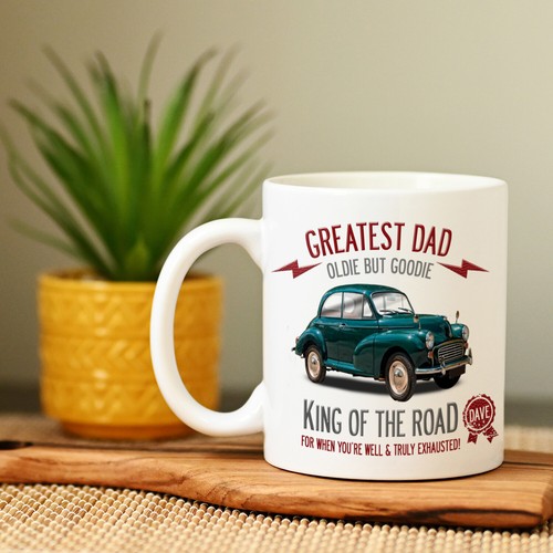 Personalised morris minor mug - personalised,