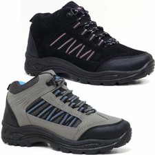 Ladies Hiking Boots Womens Girls Trail Trekking Walking Trainers Shoes Size 3-8
