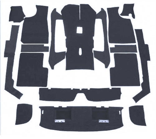 Black velours carpet kit for