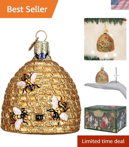 Bee skep glass blown - bee,