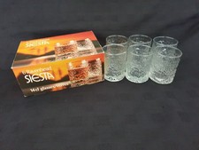 Vintage Ravenhead Siesta Small Tumbler Glasses 14cl Icy Bark Design x 6 Boxed