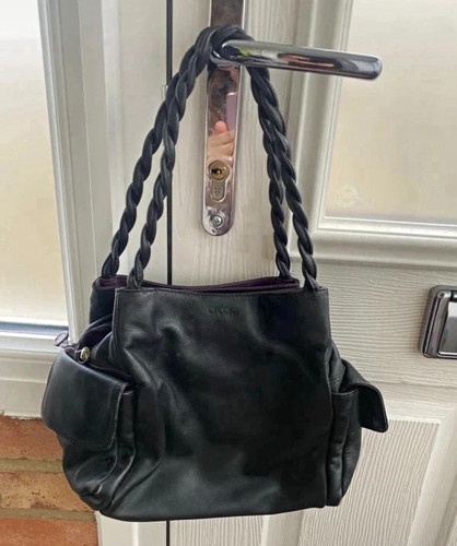 Ciccia black leather shoulder - ciccia,