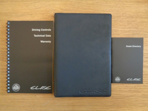 Lotus elise owners - elise, handbook