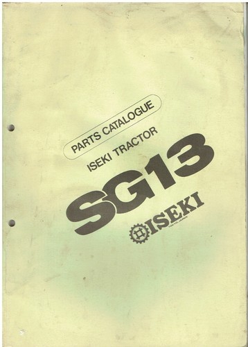Iseki model sg13 tractor - iseki,