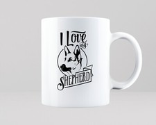 I Love My Shepherd Dog Mug German Gift Idea Pet Dogs Cool Funny Tea Coffee Cup