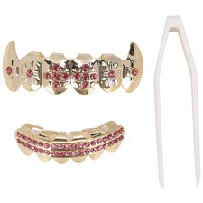 Gold Teeth Brace Set Metal