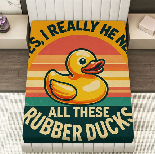 Cartoon rubber duck - rubber, fitted