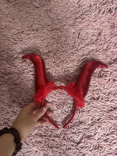Red devil horns headband - devil,