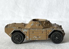 Vintage Desert Sand Dinky Toy Armoured Army Military Ferret Scout Car 680 #53