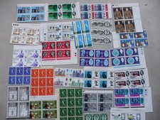 NICE LOT  25 BLOCKS  OF PRE DECIMAL QUEEN ELIZABETH 2ND MINT STAMPS        LOT G
