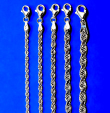 14K White Gold SOLID Rope