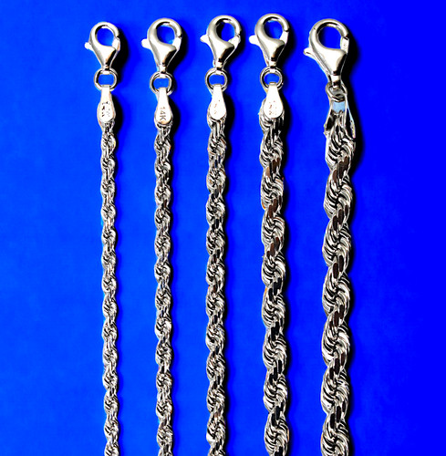 14k white gold solid rope - 14k,