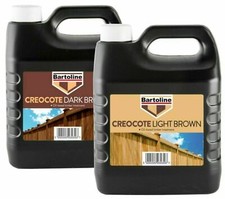 Bartoline Creocote Creosote Oil Based Timber Shed Fence Trellis Stain 4 Litre