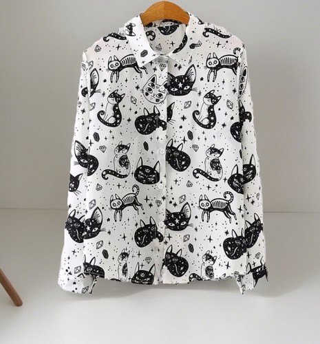 Black white cat - black,