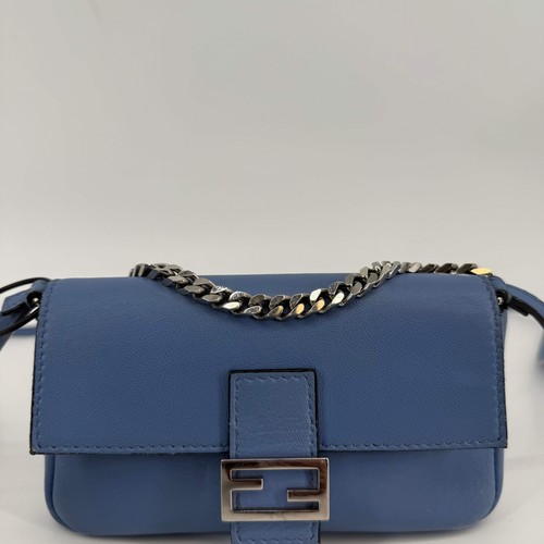 Fendi blue micro baguette - fendi,