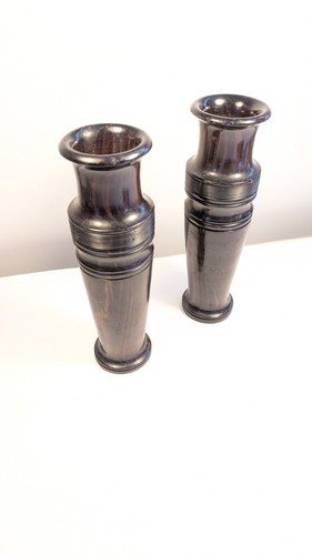 Pair antique lignum vitae - pair,