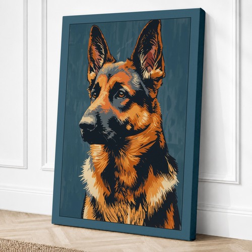 German shepherd portrait - german,