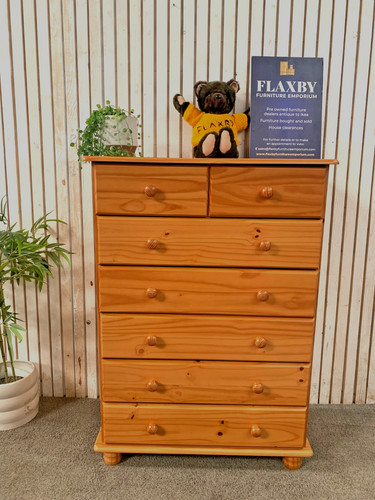 Tall pine chest drawers - pine,