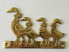 Vintage Brass Duck Key Holder
