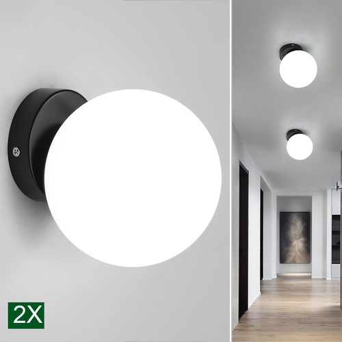 Glass ball wall light - 2x,