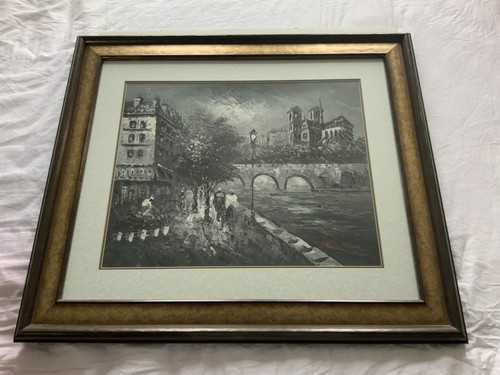 Parisian street scene - street, oil