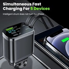 5-in-1 Retractable Car Charger