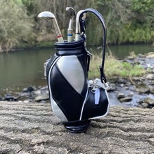 Mini Golf Bag Pen Set-Golf Gift For A Golfer 3 x Coloured Pens