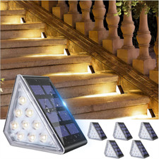 6X Solar Stair Lights Outdoor Step Lights Waterproof Energy-saving Garden Lights