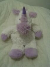 Warmies Cozy Plush White & Purple Unicorn Microwavable Heatable Toy 13.5" Tall