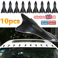 10PCS Vortex Generator Shark Fin Diffuser Car Roof Spoiler Black Bumper ABS UK