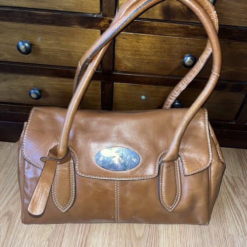 Clarks brown leather shoulder - leather,
