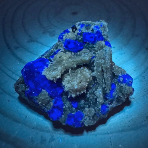 Blue purple mineral crystal - mineral,