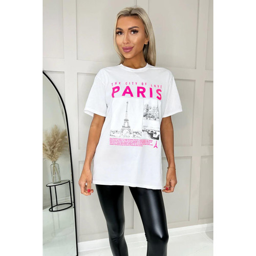 Ladies oversized paris slogan - ladies,
