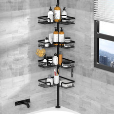 Telescopic Shower Caddy Corner Shower Shelf Bathroom Corner Storage Bath 