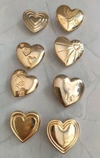 8 Different Variety Club Gold Tone Heart Badges  Great For Collectors. VGC