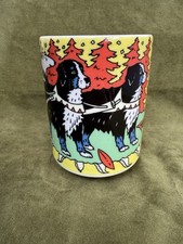 Bopla Porcelain Mug Cup Langenthal Switzerland Bernese Mountain Dog Snowman