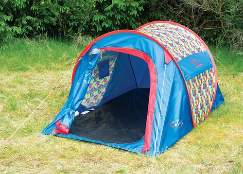 Colour burst pop tent - up,