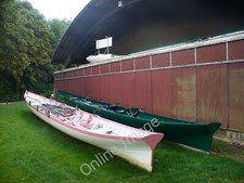 Photo 12x8 Rowing Boats by Dorney Lake Boveney Fine old wooden rowing boat c2011