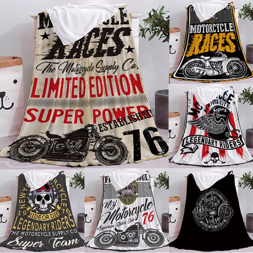 Vintage motorcycle blanket - vintage,