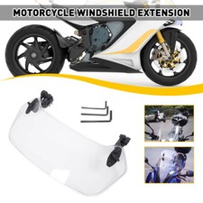 Motorcycle Adjustable Clip On Windshield Extension Spoiler Deflector Fit for