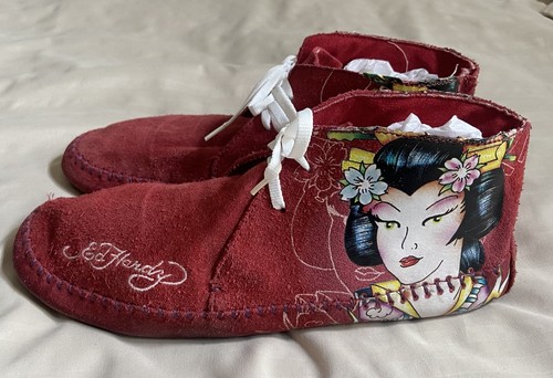 Hardy red geisha - red, suede
