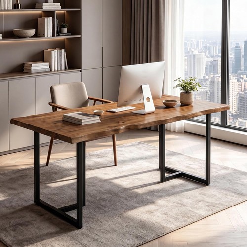 Inch solid wood desk - 63-inch,