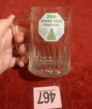 20th Stoke Beer Festival 2000 CAMRA 1/2 Pint Glass Tankard Home Bar Man Cave