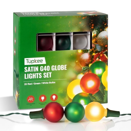 Christmas g40 satin - satin, globe
