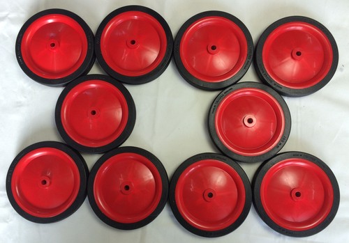 102mm red plastic - 10, (4")