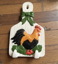 Vintage Ceramic Rooster Wall